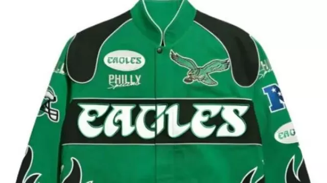 Eagles Kelly Racing Bomber Jacket in How to Choose the Right Size NFL Jersey (Nike Edition)