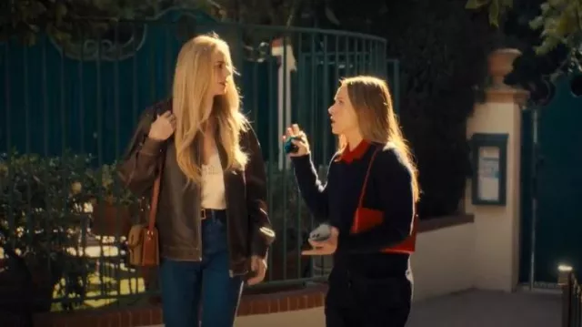 Sezane Milo Bag worn by Morgan (Justine Lupe) as seen in Nobody Wants This (S02E07)