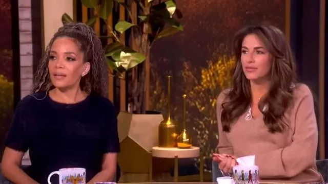 Robe Bruchu Walker Looker Vee portée par Alyssa Farah Griffin telle que vue dans The View le 11 novembre 2025