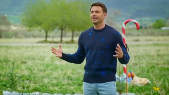 Sheep Inc. The Deconstructed Fairisle Sweater worn by Jonathan Bennett as seen in Finding Mr. Christmas (S02E02)