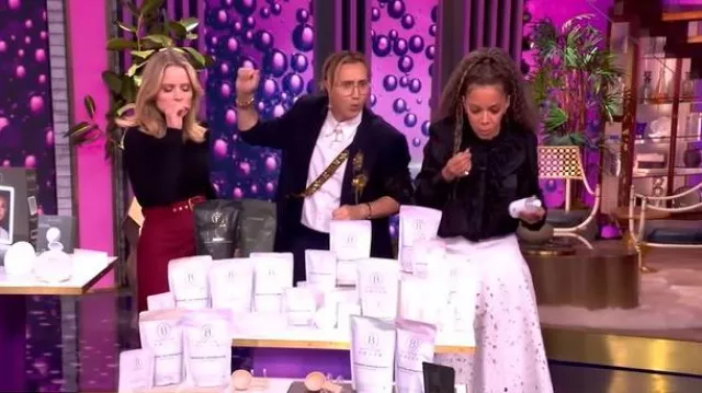 Proenza Schouler Olene Midi Skirt worn by Sunny Hostin as seen in The View on November 12, 2025