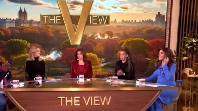 La robe Minerva en cachemire et laine mélangée portée par Alyssa Farah Griffin telle que vue dans The View le 12 novembre 2025