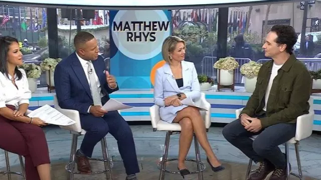 Officine Generale Liam Jacket worn by Matthew Rhys as seen in Today on November 13, 2025