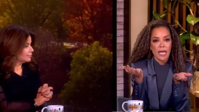 LaPointe Satin Blazer worn by Sunny Hostin as seen in The View on November 14, 2025