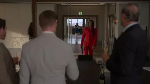 Sergio Hudson High Flared Pants worn by Jax Stewart (Emayatzy Corinealdi) as seen in Reasonable Doubt (S03E10)