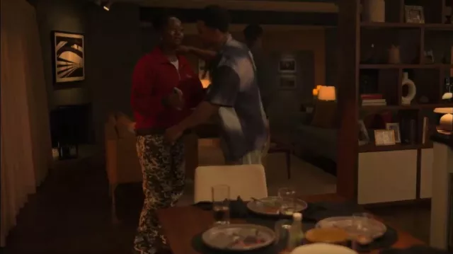 Nanushka Tie Dye Polyka Relaxed Leg Pants worn by Naima Stewart (Aderinsola Olabode) as seen in Reasonable Doubt (S03E10)