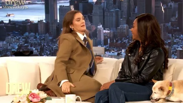 Adam Lippes Deeda Pants worn by Drew Barrymore as seen in The Drew Barrymore Show on November 11, 2025