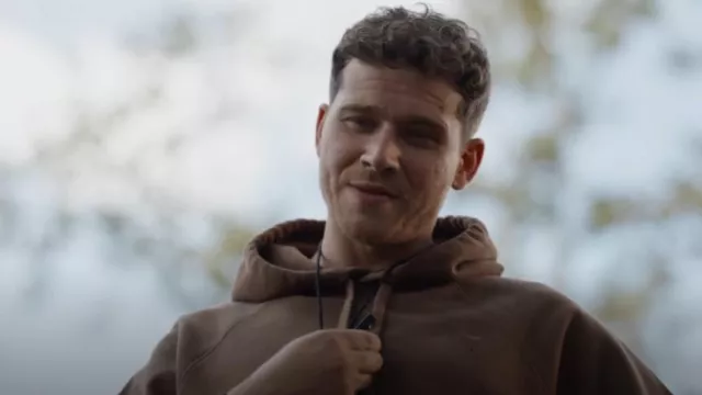 Ami Paris Small Embossed Ami de Coeur Hoodie worn by Evan Buckley (Oliver Stark) as seen in 9-1-1 (S09E06)