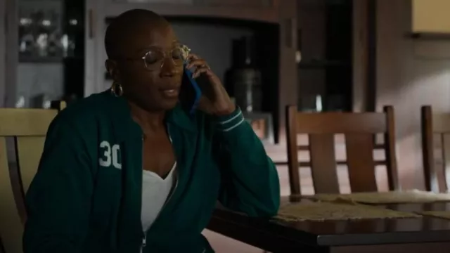 Bode Sophomore Jacket worn by Henrietta Wilson (Aisha Hinds) as seen in 9-1-1 (S09E06)