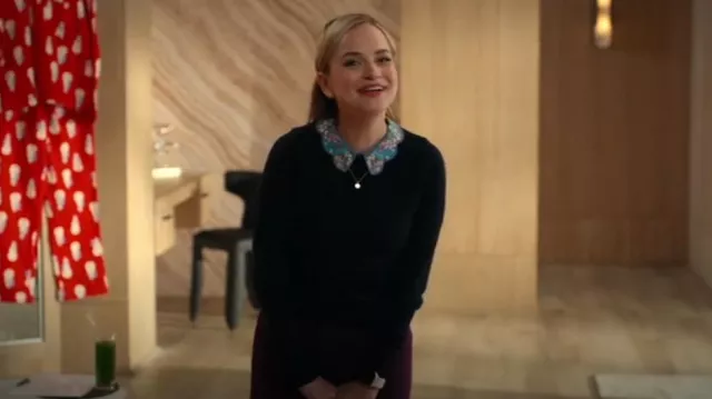 Boden Colette Collar Jumper worn by Ainsley (Stephanie Styles) as seen in Loot (S03E07)
