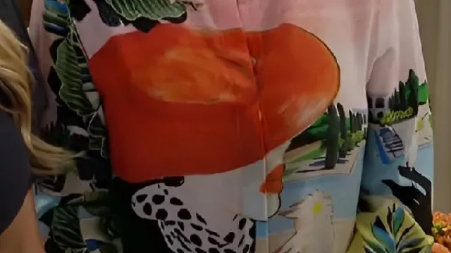 Lang Graphic Print Top worn by Brooke Logan (Katherine Kelly Lang) in The Bold and the Beautiful