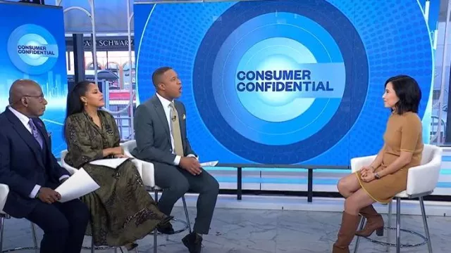 Maeve La robe mini pull à col montant Annalise portée par Vicky Nguyen telle que vue dans Today le 18 novembre 2025