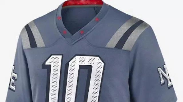 Drake Maye Patriots Rivalries Jersey in How to Choose the Right Size NFL Jersey (Nike Edition)