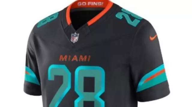 Devon Achane 2025 Dolphins Rivalry Jersey in How to Choose the Right Size NFL Jersey (Nike Edition)
