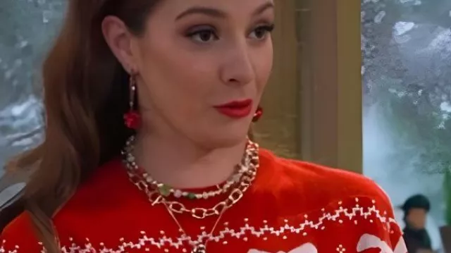 Wizards Beyond Waverly Place S02 Giada Russo Christmas Jumper worn by Giada Russo (Mimi Gianopulos) as seen in Wizards Beyond Waverly Place