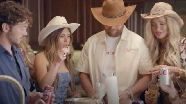 Windsor Major Hottie Lace-Up Flame Tube Top worn by Jessi Ngatikaura as seen in The Secret Lives of Mormon Wives (S03E07)