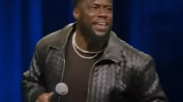 Kevin Hart : Acting My Age 2025 Veste en cuir noire portée par Self (Kevin Hart) dans Kevin Hart : Acting My Age