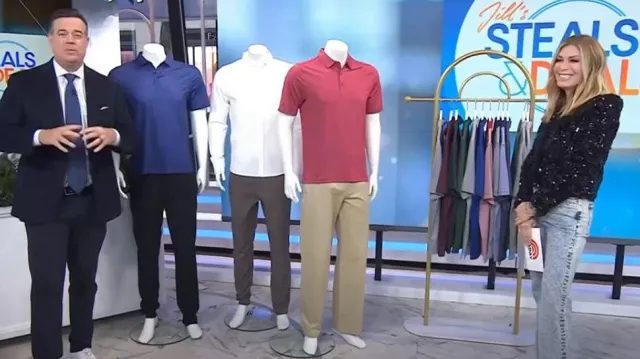 L'Agence Shai Paillette Strong Shoulder Jacket worn by Jill Martin as seen in Today on November 21, 2025