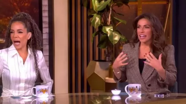 Veste Dickey Pied-de-Poule de Veronica Beard Rhys portée par Alyssa Farah Griffin telle que vue dans The View le 20 novembre 2025