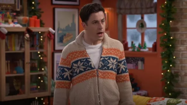 Chaqueta Faherty Surf to Snow que lleva Justin Russo (David Henrie) como se ve en Wizards Beyond Waverly Place (S02E07)