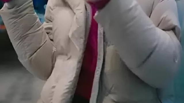 Grey Puffer Jacket worn by Hannah Fry in The Infinite Explorer with Hannah Fry | Iceland: Thriving at the Edge of the Earth | Wednesdays