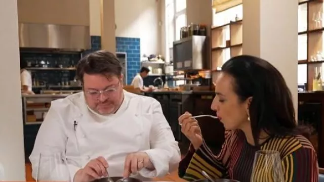 Simon Miller Celia Knit Dress worn by Michelle Miller as seen in CBS Mornings on  November 23, 2025