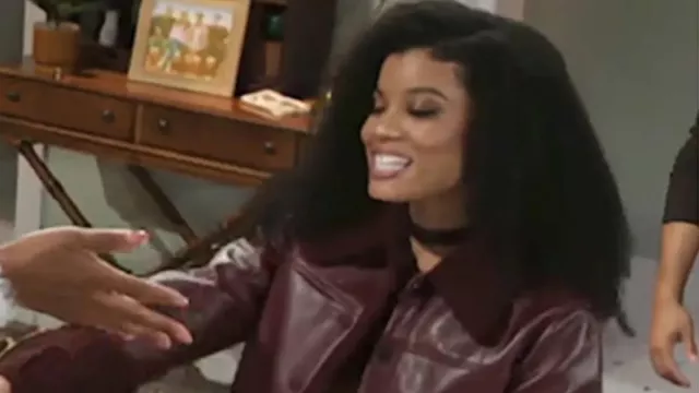 Beyond The Gates 2025 Eva Thomas Leather Shearing Jacket of Eva Thomas (Ambyr Michelle) in Beyond the Gates