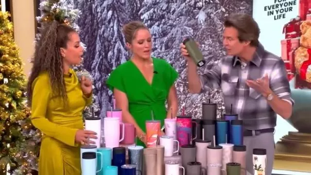 God's True Cashmere Checked Cashmere Shirt worn by Adam Glassman as seen in The View on November 26, 2025