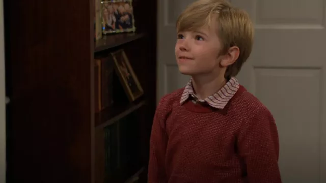 Janie & Jack Plaid Seersucker Twill Shirt worn by Harrison Abbott ( Redding Munsell) as seen in The Young and the Restless on November 25, 2025