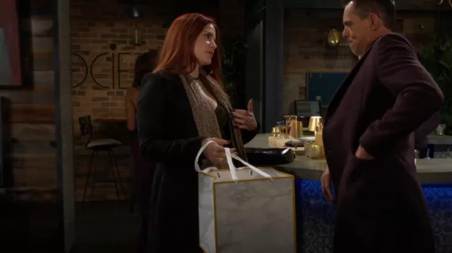 Aldo Kemberlyyx Medium Crecent Shoulder Bag worn by Sally Spectra (Courtney Hope) as seen in The Young and the Restless on November 25, 2025