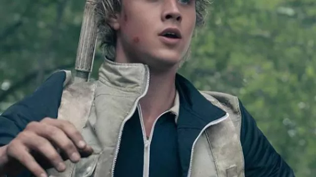 Sunrise on the Reaping 2026 Joseph Zada Cotton Vest worn by Haymitch Abernathy (Joseph Zada) in The Hunger Games: Sunrise on the Reaping