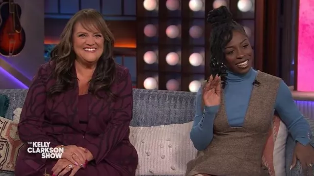 Zara Basic Plain Knit Sweater worn by Leora as seen in The Kelly Clarkson Show on November 25, 2025