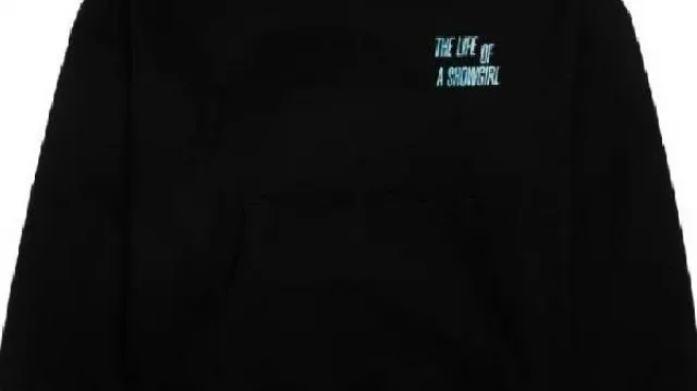 The Life Of A Showgirl Black Hoodie worn by Taylor Swift in Taylor Swift | The Official Release Party of a Showgirl Official Trailer