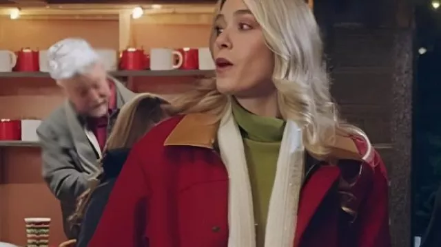 Christmas on Every Page Rose Reid Red Coat worn by (Rose Reid) as seen in Christmas on Every Page