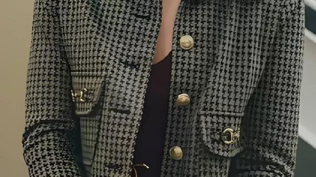 Houndstooth Coat worn by Rose Reid in Christmas on Every Page