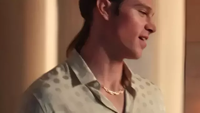 All’s Fair 2025 Matthew Noszka Polka Dot Shirt used by Chase Munroe (Matthew Noszka) as seen in All's Fair (S01)