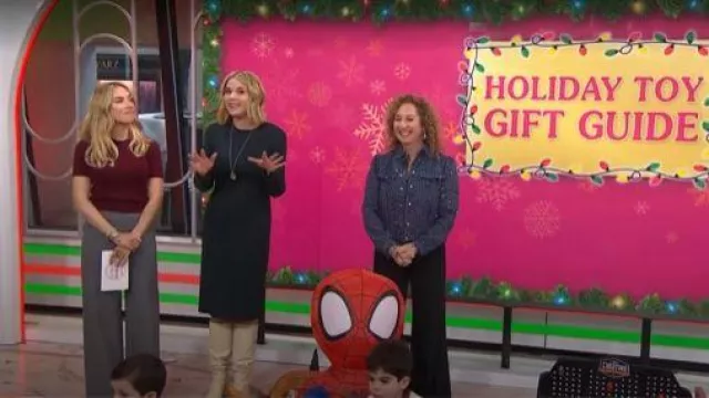 Karl Lagerfeld Paris Collarless Sequin Jacket worn by Laurie Schacht as seen in Today on December 3, 2025