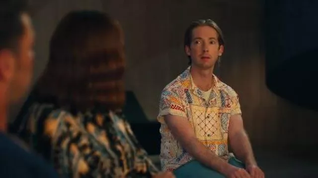 Obey Archie Short Sleeve Button Up Shirt worn by Noah Hope-DeVore (Misha Brooks) as seen in Loot (S03E09)