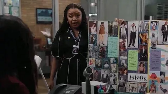 Robe midi en coton torsadé de Farm Rio portée par Janine Teagues (Quinta Brunson) telle que vue dans Abbott Elementary (S05E07)