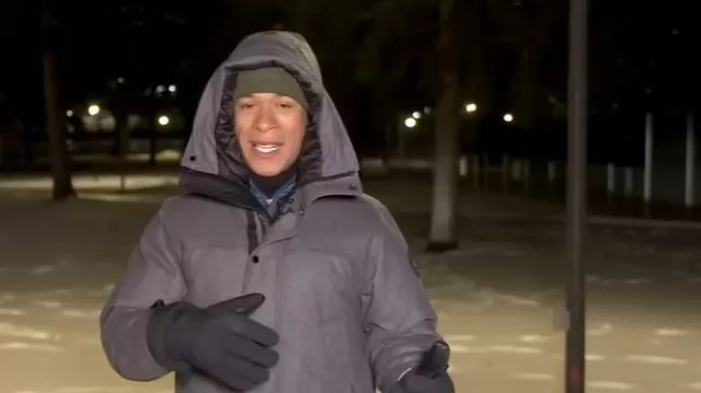 Canada Goose Langford Parka portée par Alex Perez telle que vue dans Good Morning America le 4 décembre 2025