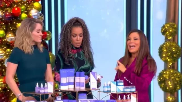 Ronny Kobo Tommy Mock Turtleneck Bodysuit worn by Sara Haines as seen in The View on December 8, 2025