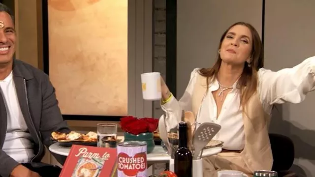 Zimmermann Hypnotic Wool Vest worn by Drew Barrymore as seen in The Drew Barrymore Show on December 3, 2025