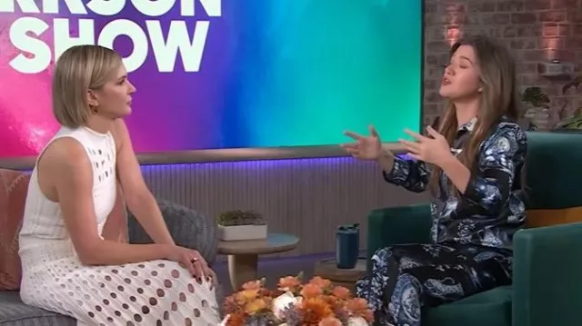 Simkhai Nash Dress worn by Rhea Seehorn as seen in The Kelly Clarkson Show on December 8, 2025