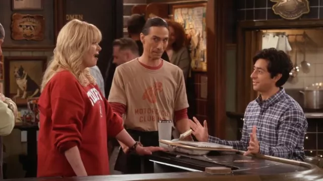 Imogene + Willie Motorcycle Club Tee worn by Takoda (Tokala Black Elk) as seen in Happy's Place (S02E04)