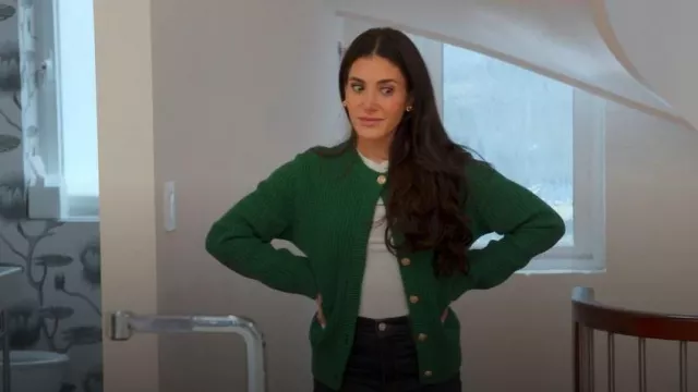 H&M Rib-Knit Cardigan worn by Chloe Tucker Caine as seen in Owning Manhattan (S02E03)