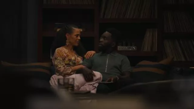 Helmut Lang Short Sleeve Zip Polo worn by Geoffrey Thompson (Jimmy Akingbola) as seen in Bel-Air (S04E08)