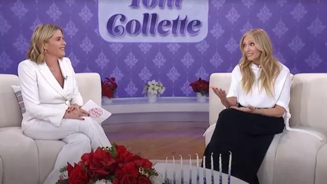 Edeline Lee Pedernal Top worn by Toni Collette as seen in Today  with Jenna & Friends on  December 9, 2025