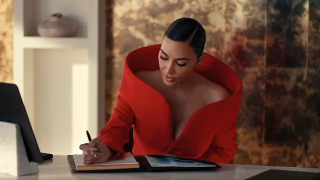 Balenciaga Suit Dress worn by Allura Grant (Kim Kardashian) as seen in All's Fair (S01E09)