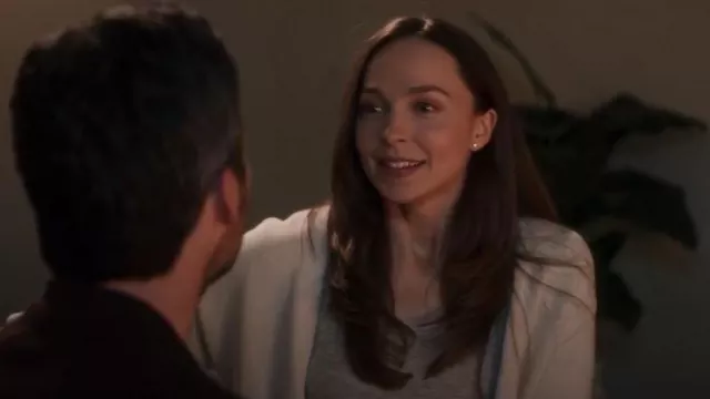 Eileen Fisher Lightweight Boiled Wool Jacket in Responsible Wool worn by Claire (Vanessa Smythe) as seen in Ripple (S01E04)