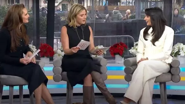 Lein Freya Wide Leg Pant worn by Paige DeSorbo as seen in Today with Jenna & Friends on December 10, 2025